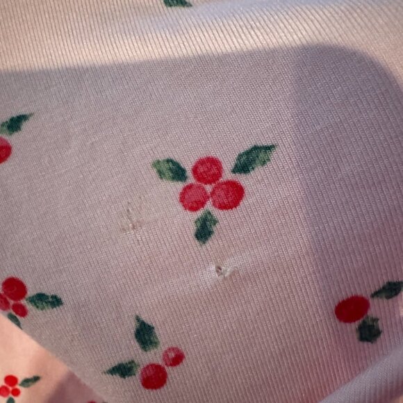 Beach bunny pants holly-day satin tie up pockets on back pink Christmas holiday - Picture 4 of 5